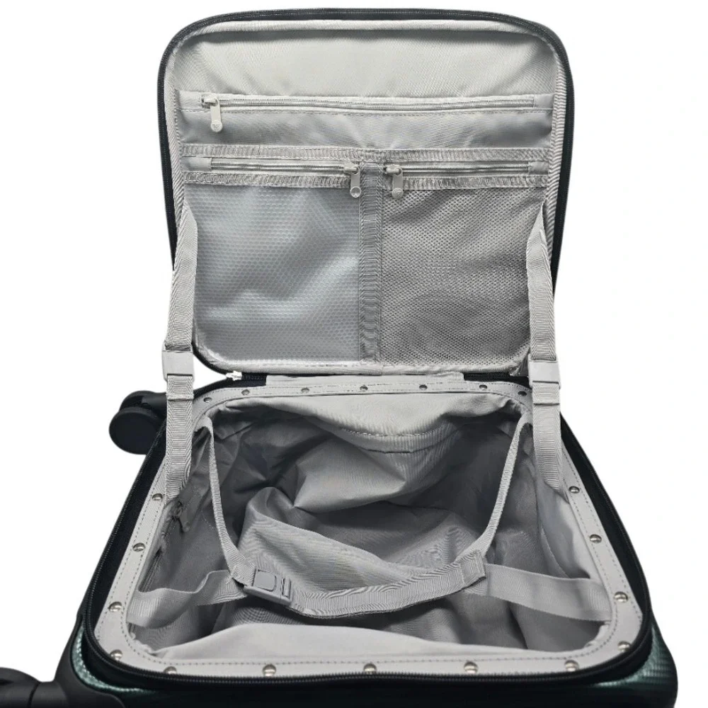 Hanke 16in Underseat Carry‎ On Luggage Hardshell Top Opening 26.2L Dark Green